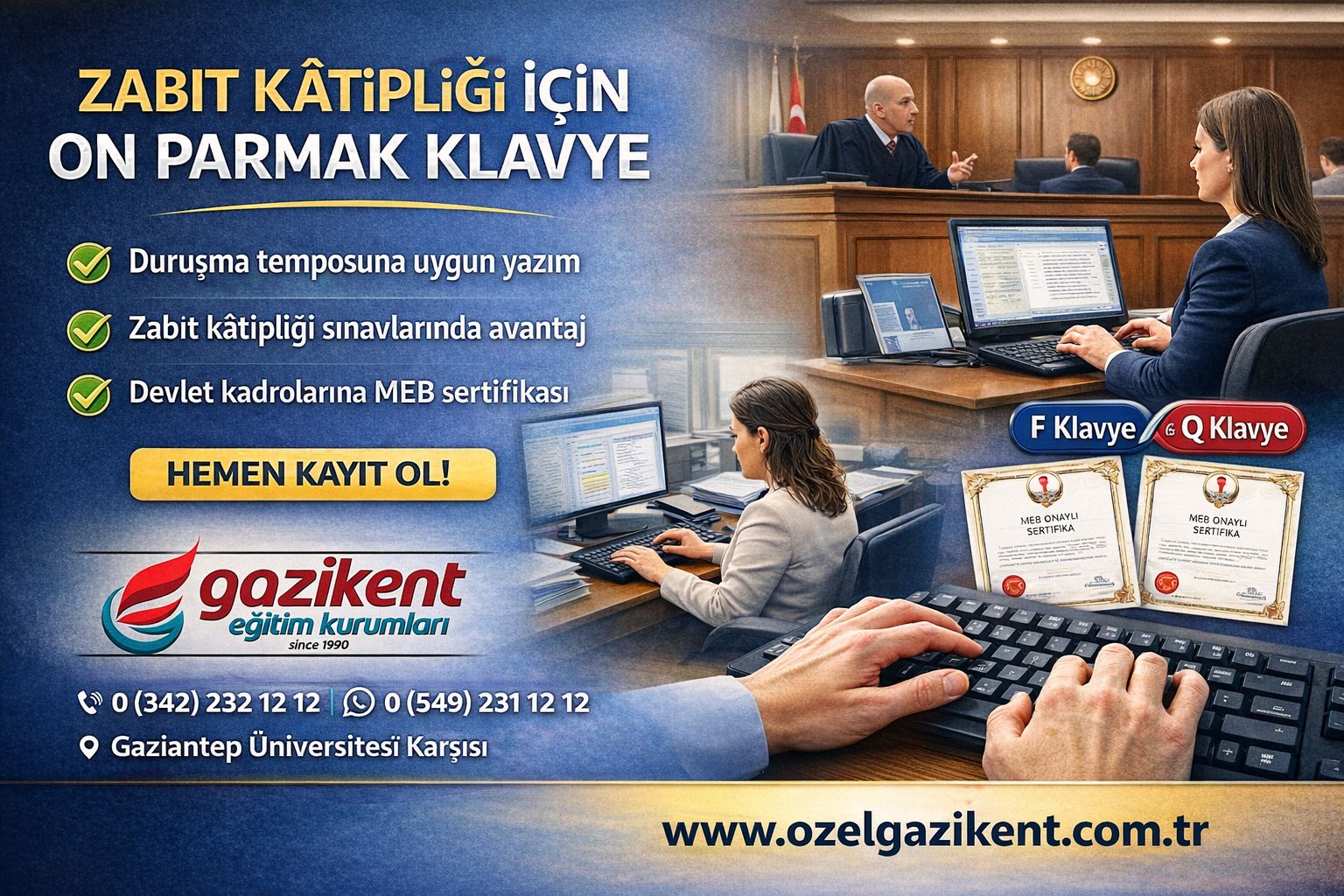 Zabıt Kâtipliği İçin On Parmak Klavye Neden Şarttır?