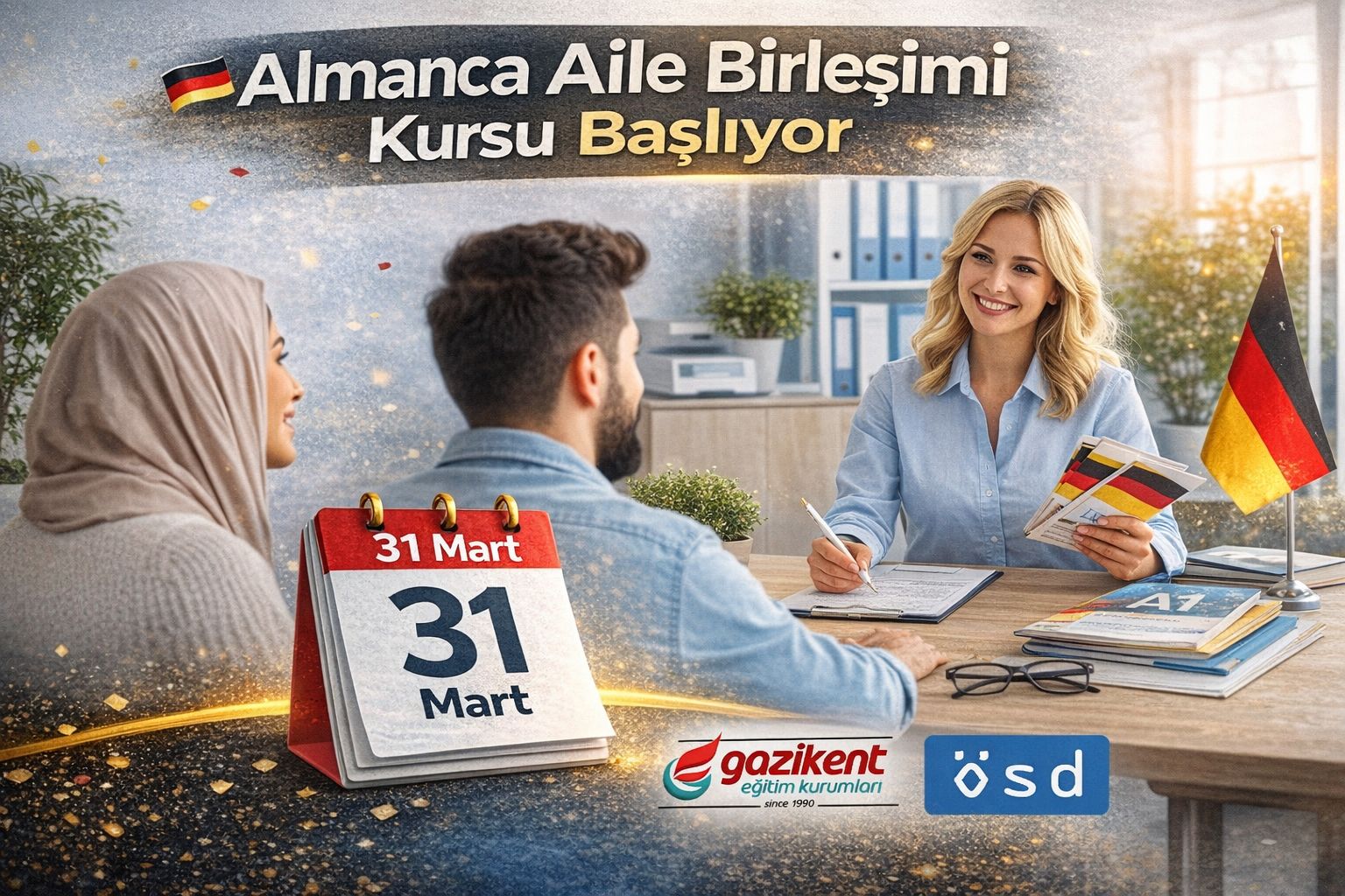 Almanca Aile Birleşimi Kursu 31 Mart'da Başlıyor.