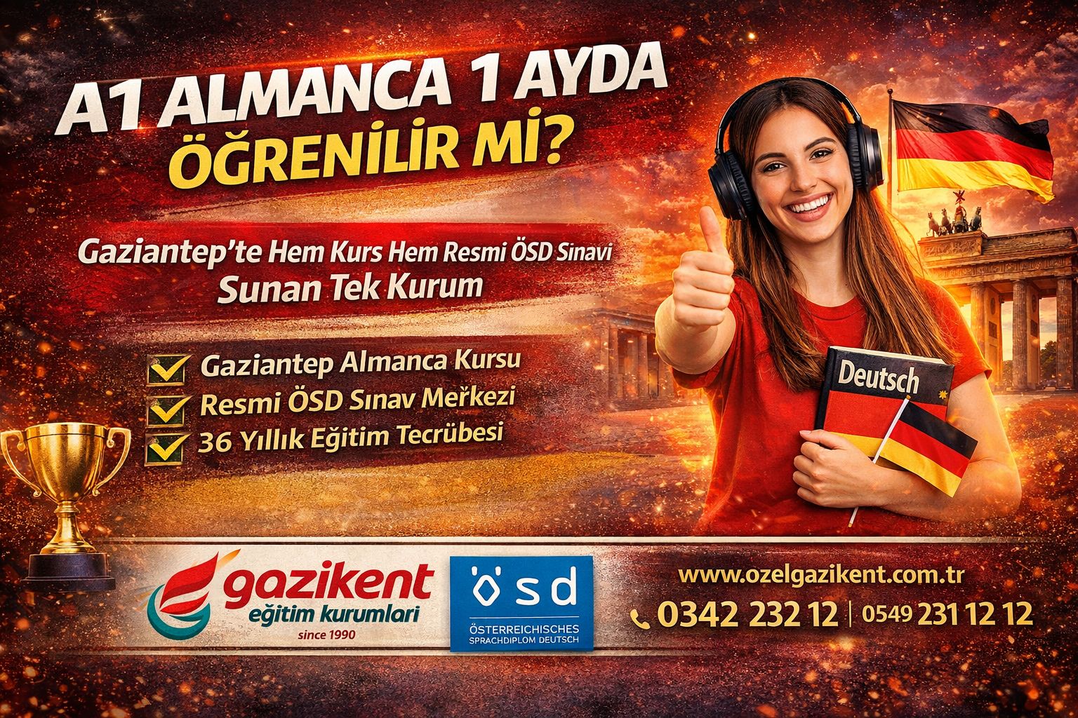 A1 Almanca 1 Ayda Öğrenilir mi? Gaziantep Almanca Kursu