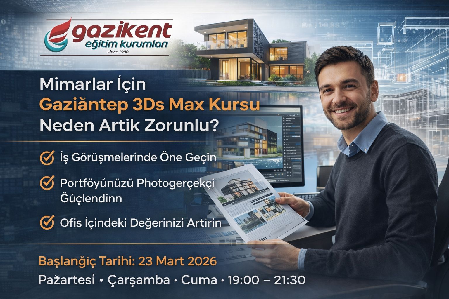 Mimarlar İçin Gaziantep 3Ds Max Kursu Neden Artık Zorunlu?