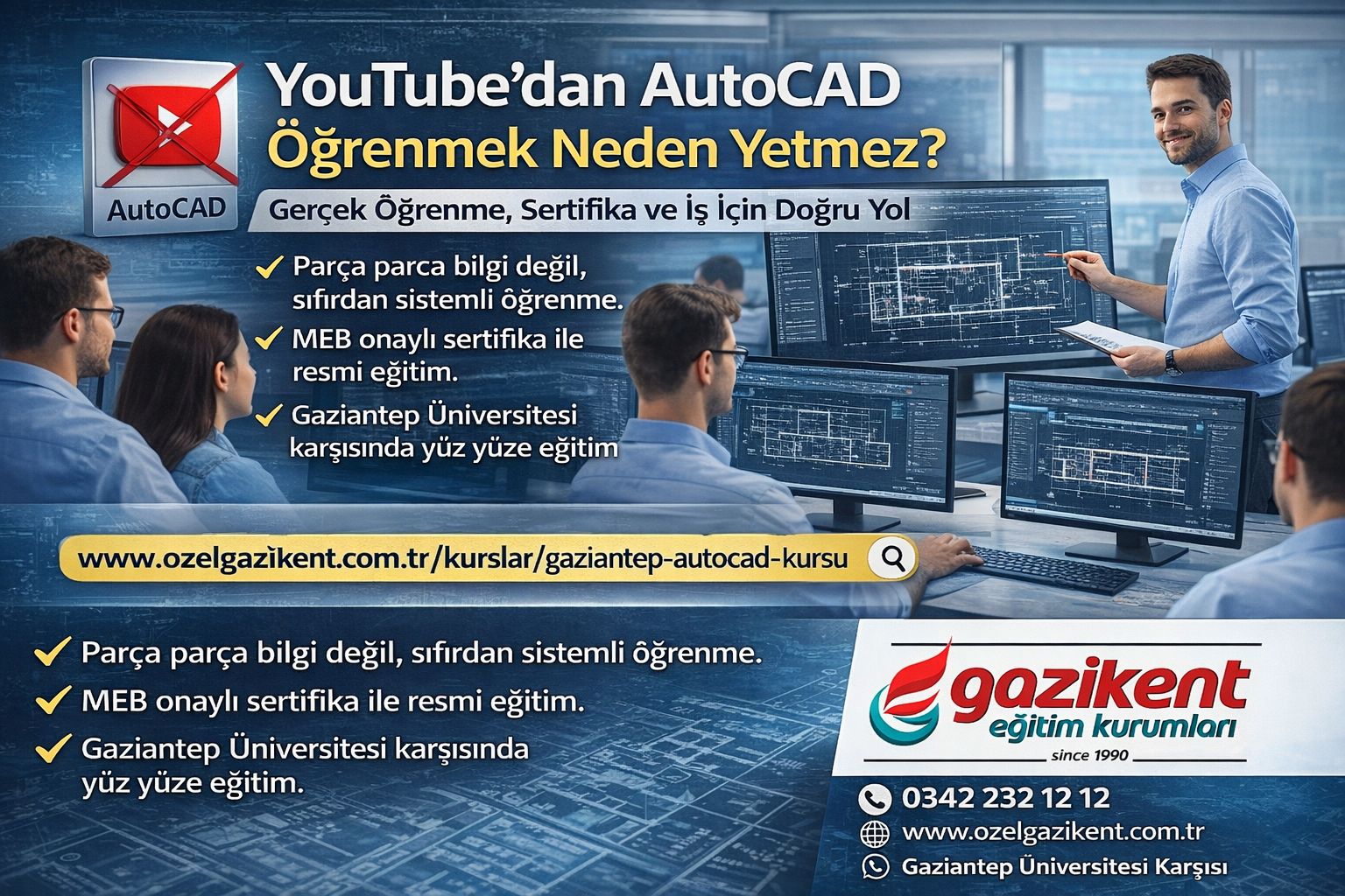 YouTube’dan AutoCAD Öğrenmek Neden Yetmez?