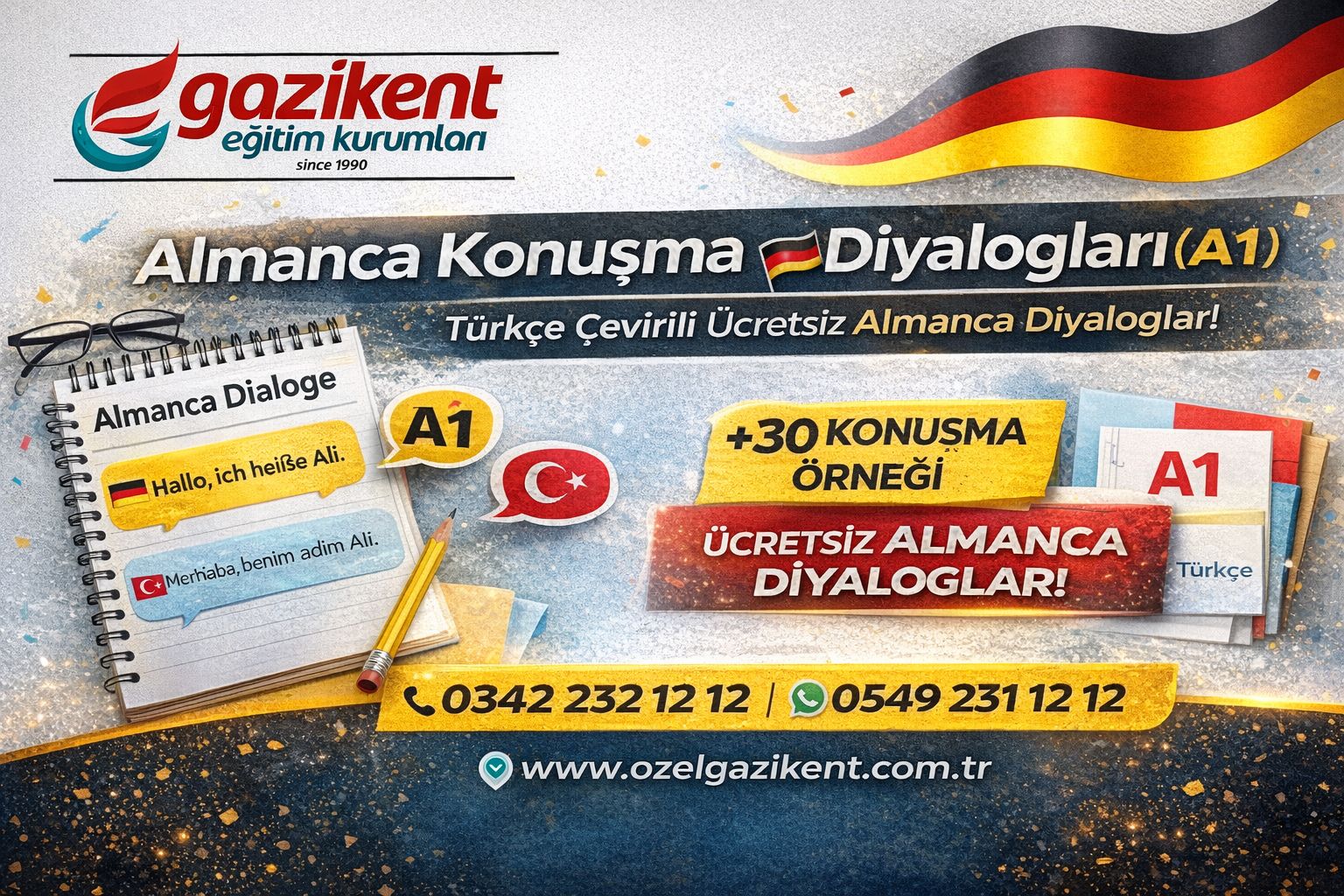 Almanca Konuşma Diyalogları – 30 Profesyonel Örnek