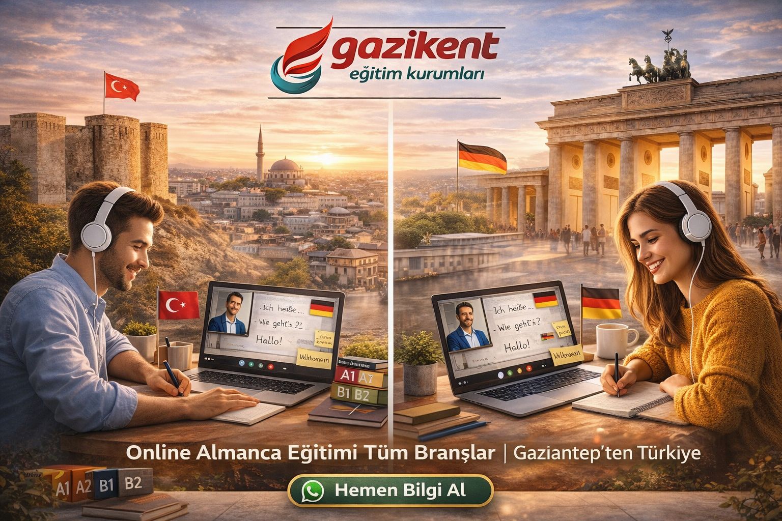 Tüm Almanca Branşlarında Online Eğitim Veren Tek Kurum: Gazikent Eğitim Kurumları
