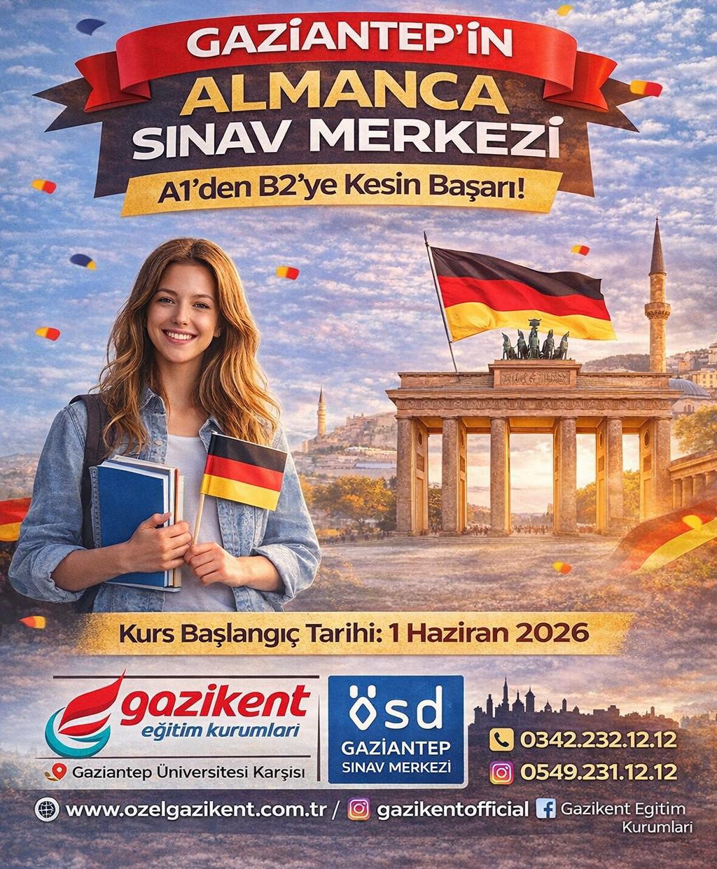 Gaziantep’in Almanca Sınav Merkezi: Gazikent Eğitim Kurumları ile A1’den B2’ye Kesin Başarı