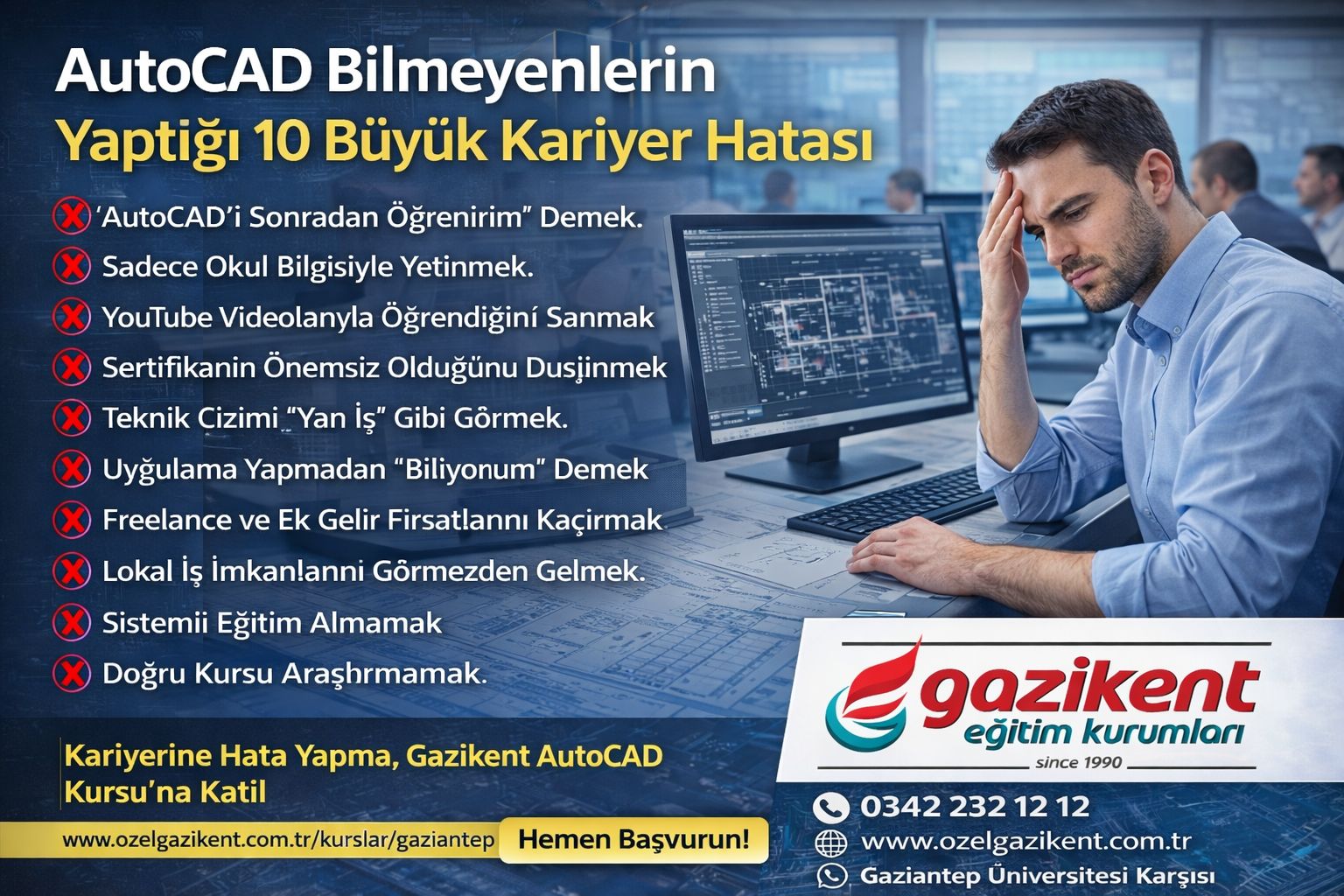 AutoCAD Bilmeyenlerin Yaptığı 10 Büyük Kariyer Hatası